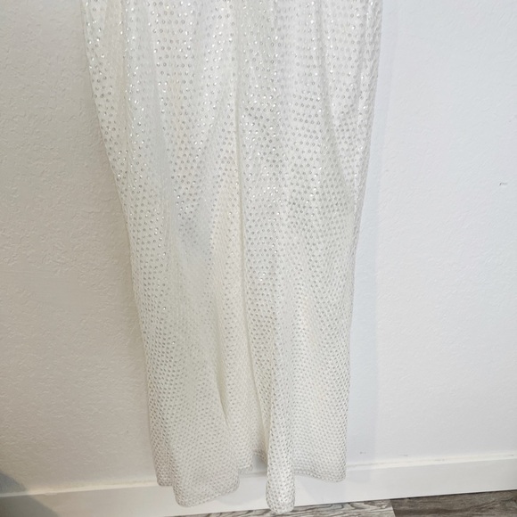 Aidan Mattox Sequined Maxi Ivory Evening Dress - Picture 7 of 10